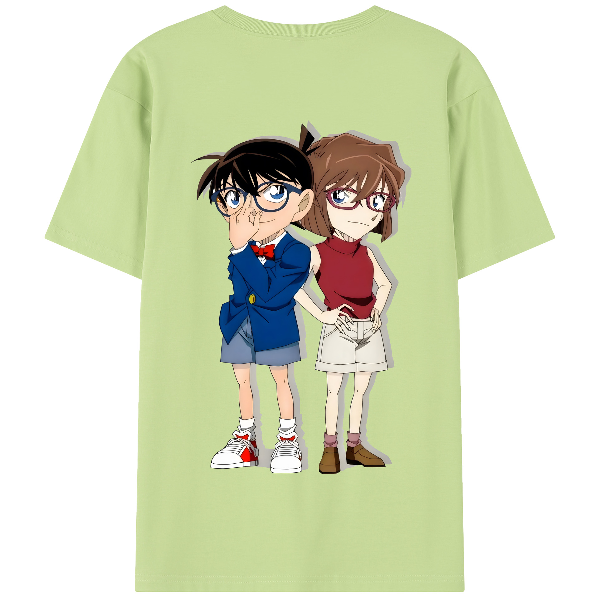 （画像用） 名探偵コナン 灰原 哀 はいばら あい Detective Conan Anita Hailey、Vi Graythorn Haibara Ai 綿100％半袖Tシャツ（背面プリント）